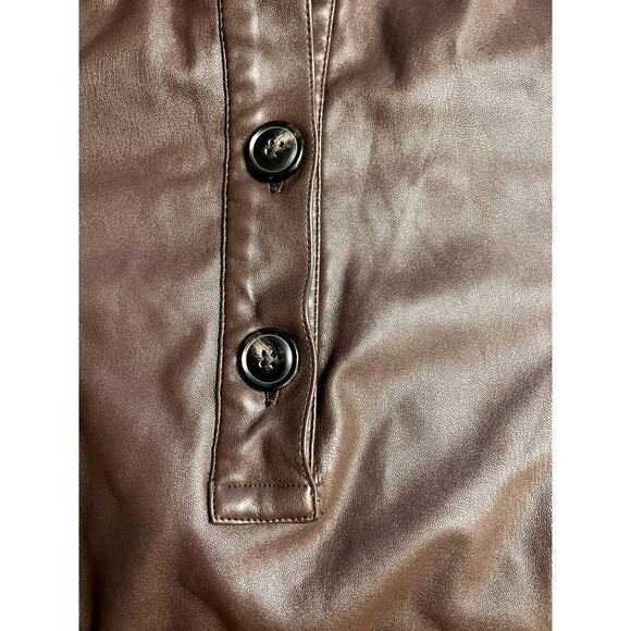 TOCCIN X RTR Puff Sleeve Faux Leather Dress - Picture 8 of 8